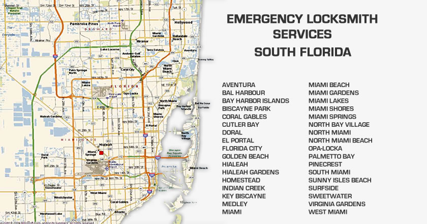 Door Lock Installation coverage area in South Miami